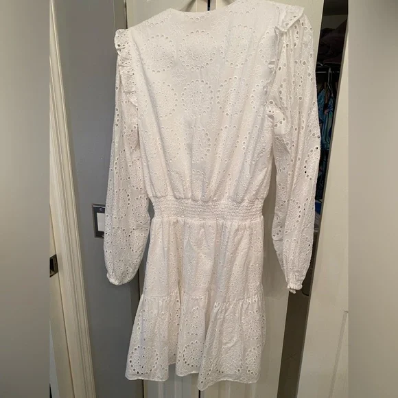 Lilly Pulitzer Taviana Long Sleeve Eyelet Dress, Sz. 12, White, EUC! - Picture 6 of 7